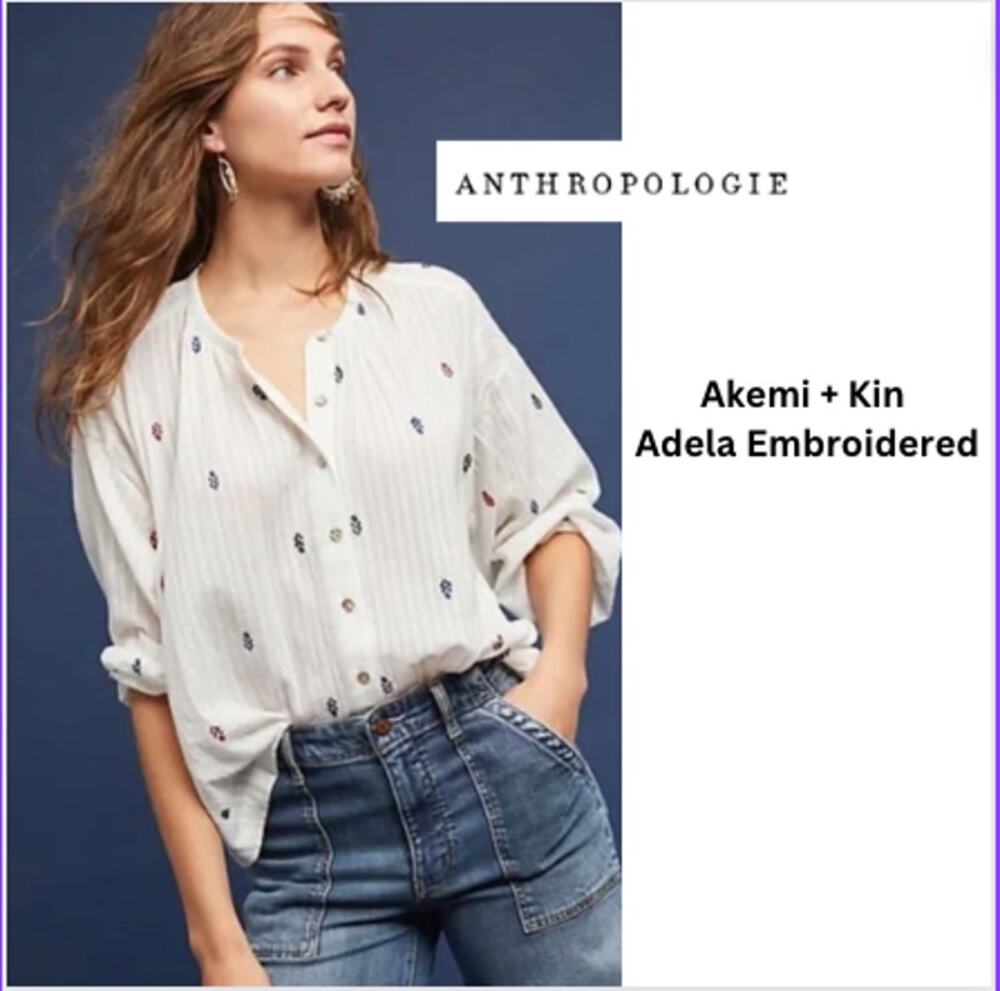 Anthropologie By Akemi & Kin ADELA top sz SMALL EUC